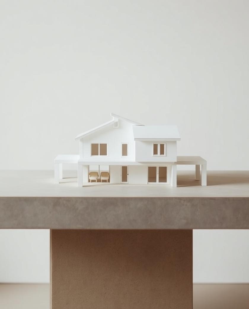 Scale model of a house