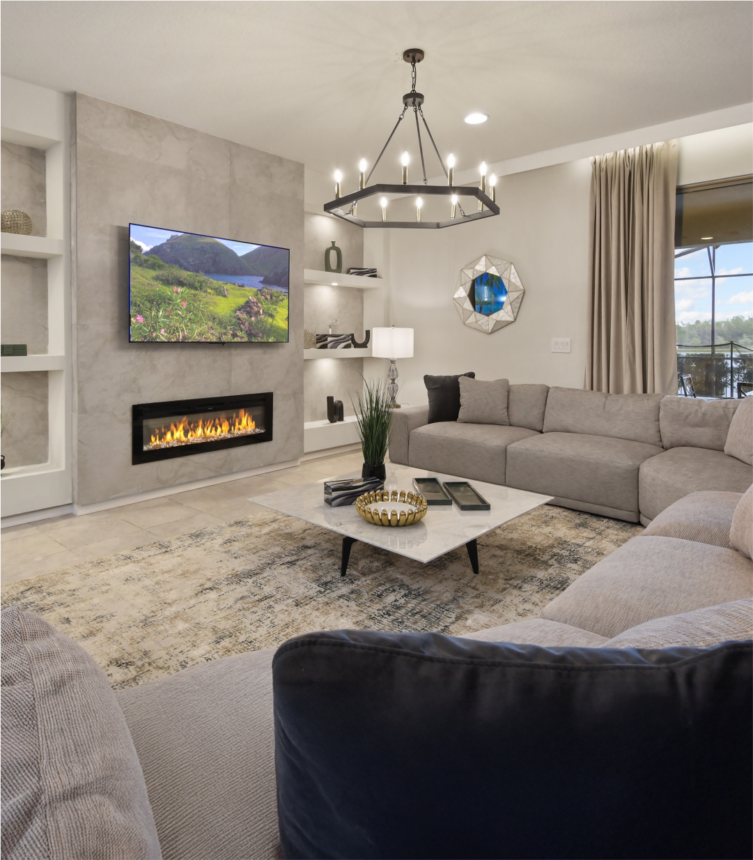 Bright, fully furnished vacation home interior