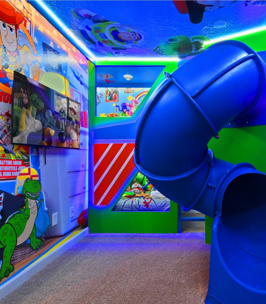 Colorful story-inspired bedroom